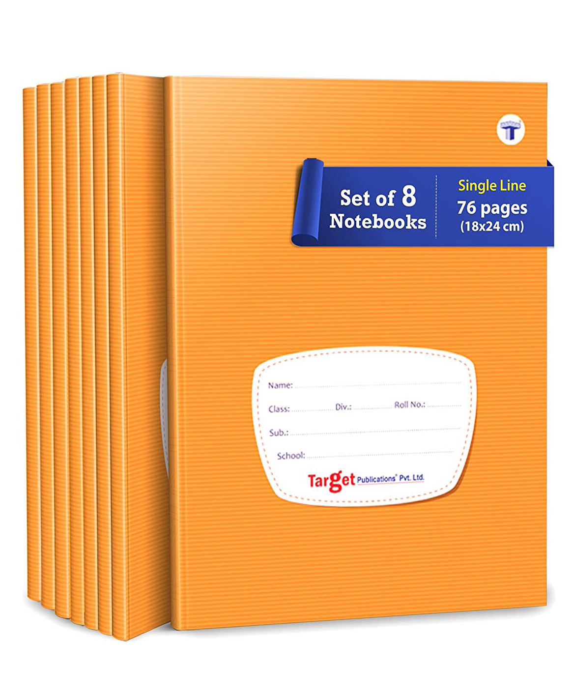 Target Publications Single Line Small Notebooks Pack of 8 -  76 Pages Each-image-33