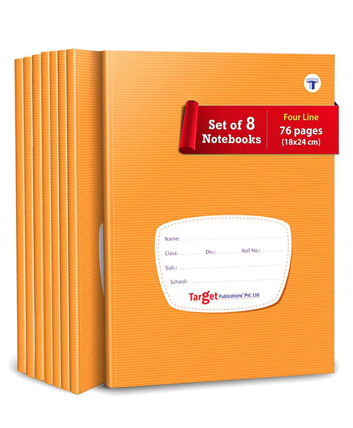 Target Publications Red and Blue Line Small Notebooks Pack of 8 - 76 Pages Each-image-24