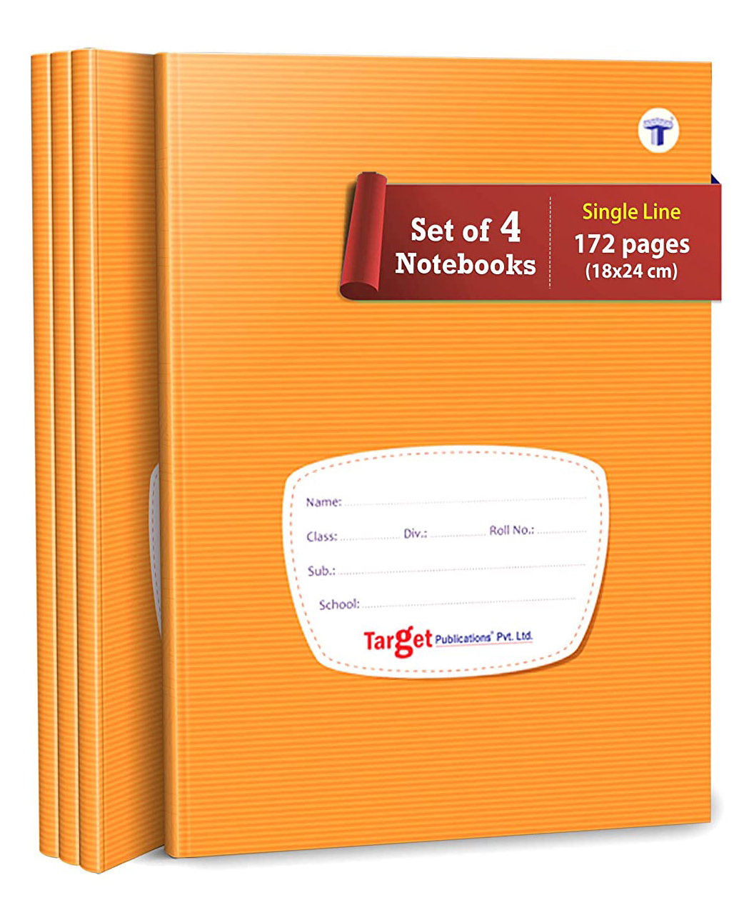 Target Publications Single Line Small Notebooks Pack of 4 -  172 Pages Each-image-30