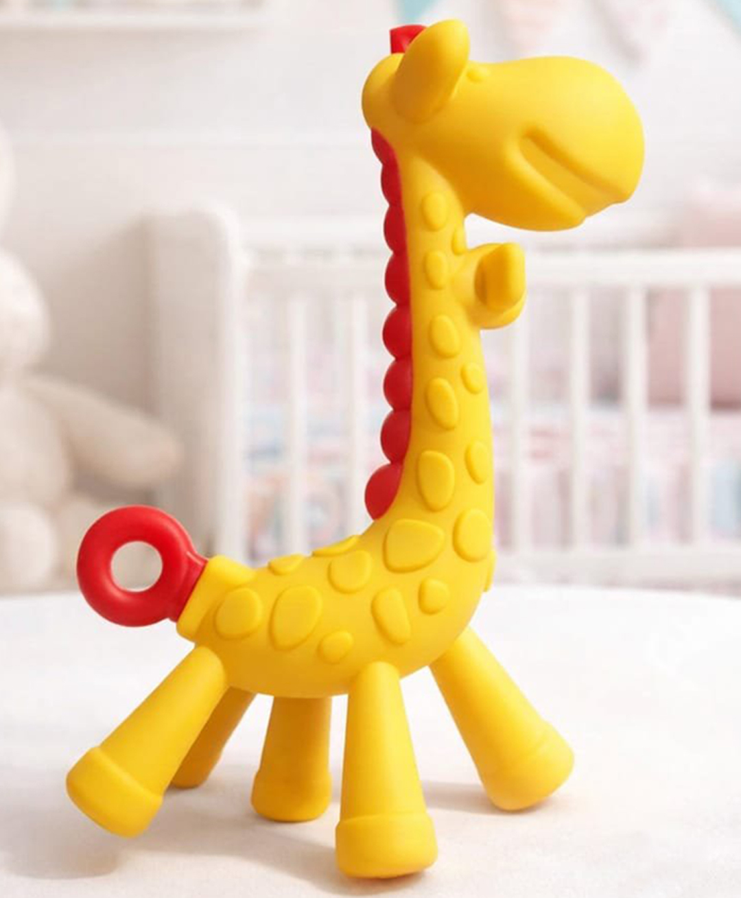 Kritiu Baby Giraffe Shape Silicone Teether - Yellow-image-34