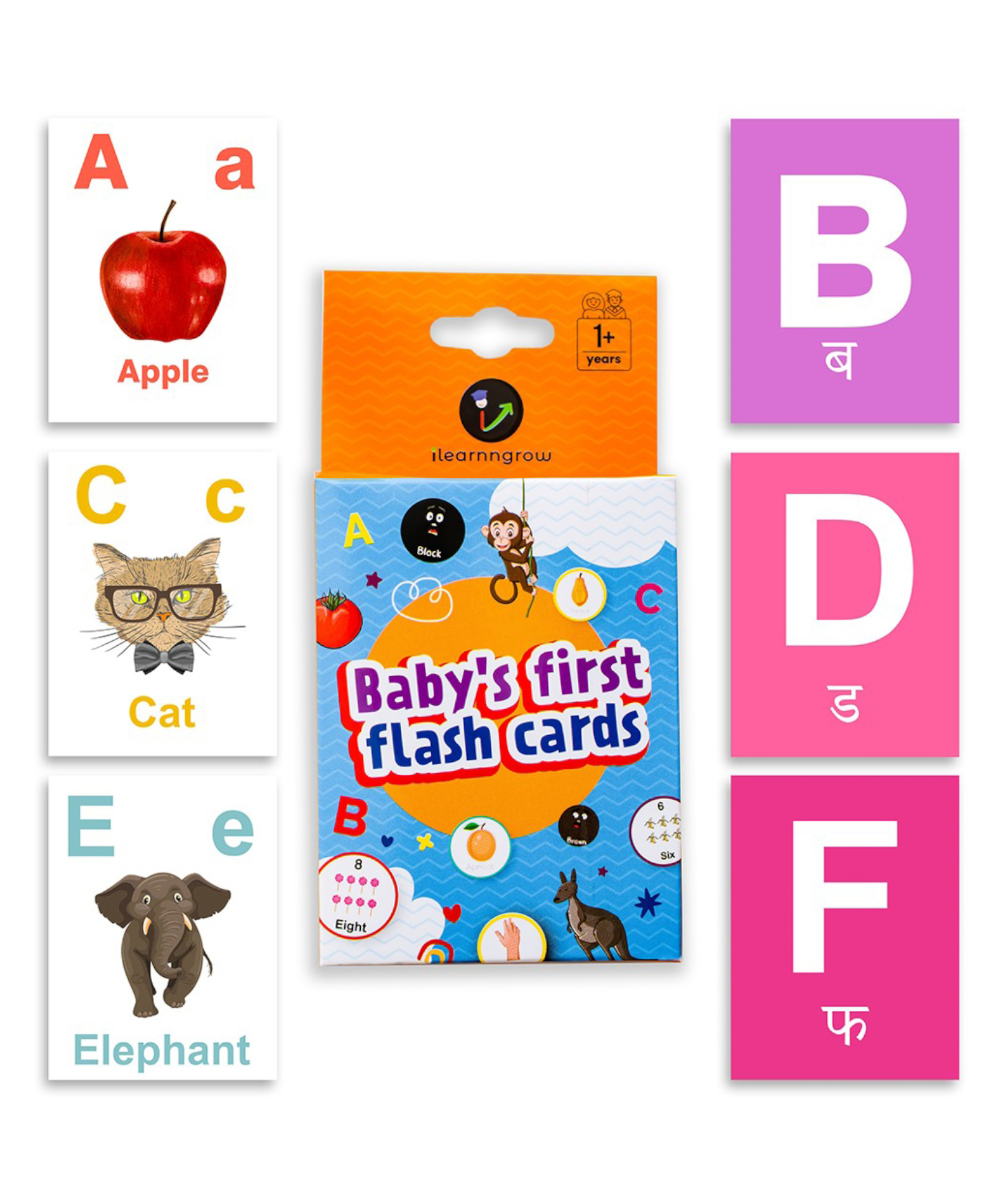 ilearnngrow Baby's First Alphabets 26 Flash Cards - Multicolor-image-22