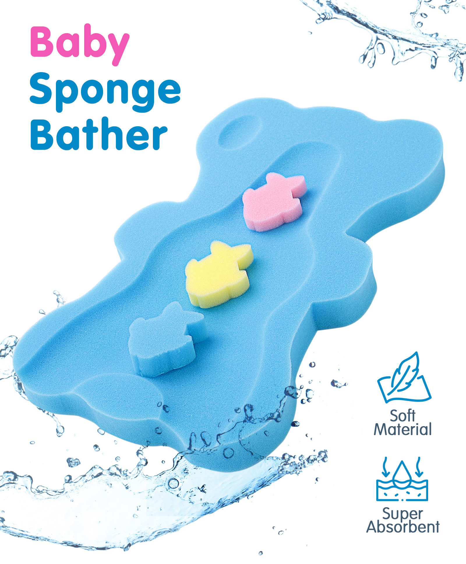 fab n funky Bear Shaped Bath Loofah - Blue-picture-20