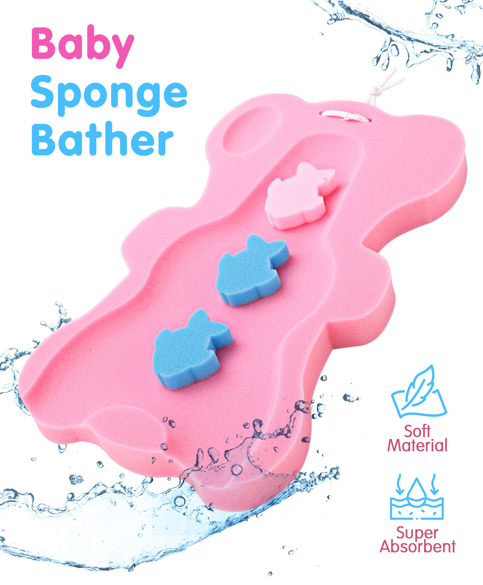 Bear Shaped Bath Sponge (Color May Vary)-image-36