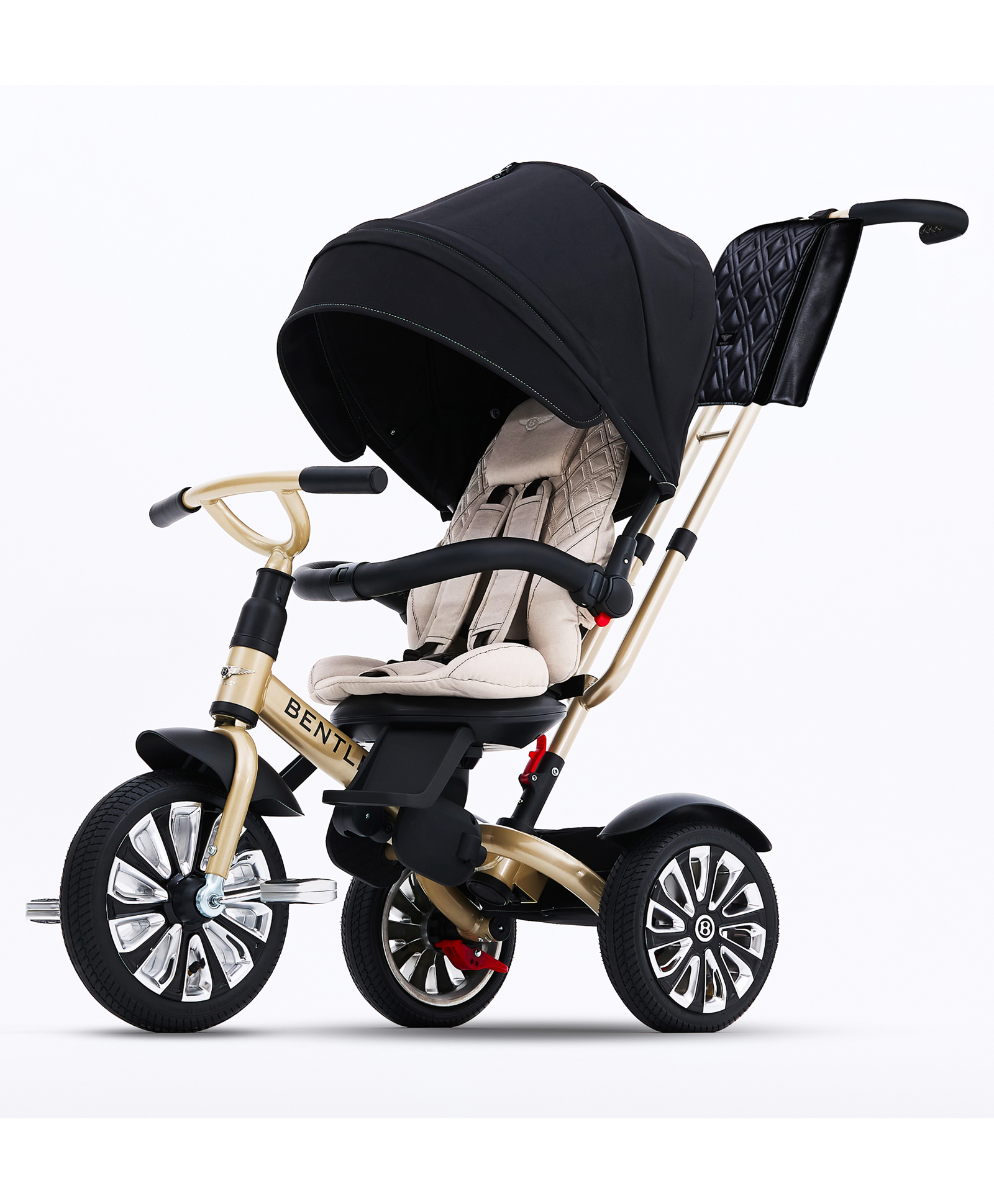 Bentley Mulliner 6-in-1 Baby Tricycle and Stroller - Golden-image-37