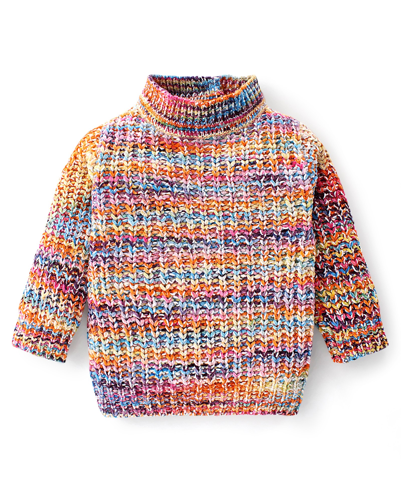 Babyhug Full Sleeves Pullover Sweater - Multicolor-image-40