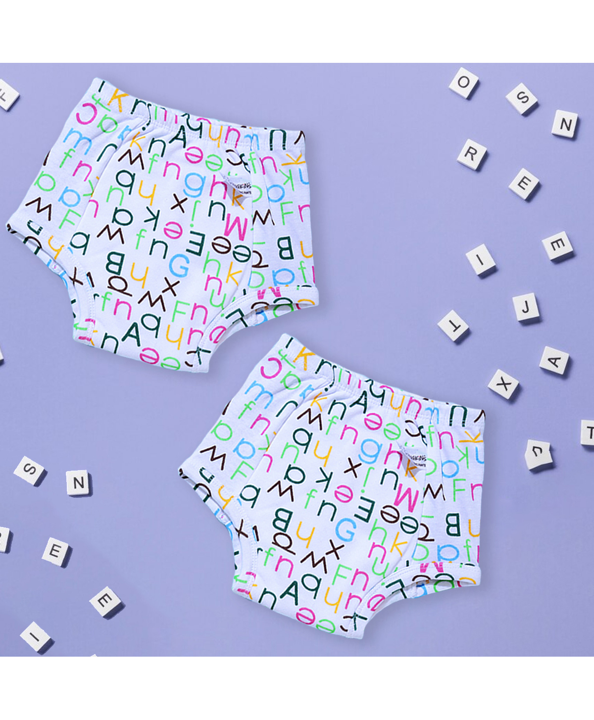 Snugkins 100% Cotton Reusable Kindergarten Tales Potty Training Pull Up Pants Pack of 2 - Multicolor-picture-46