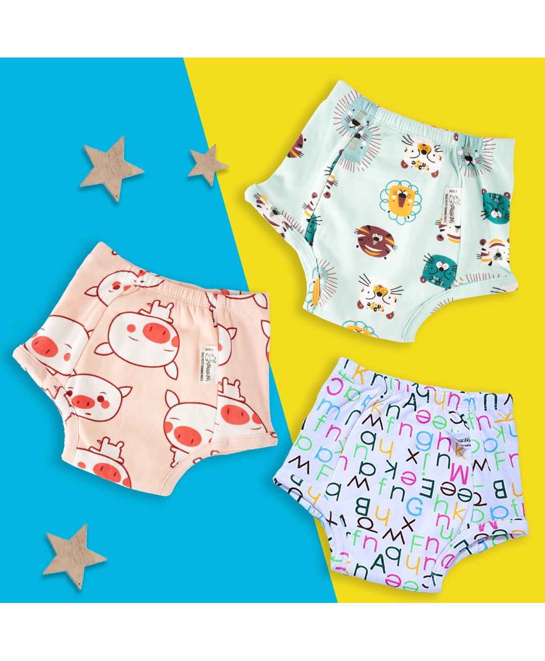 Snugkins Snug Potty Training Pull up Pants Pack of 3 - Multicolor-picture-40