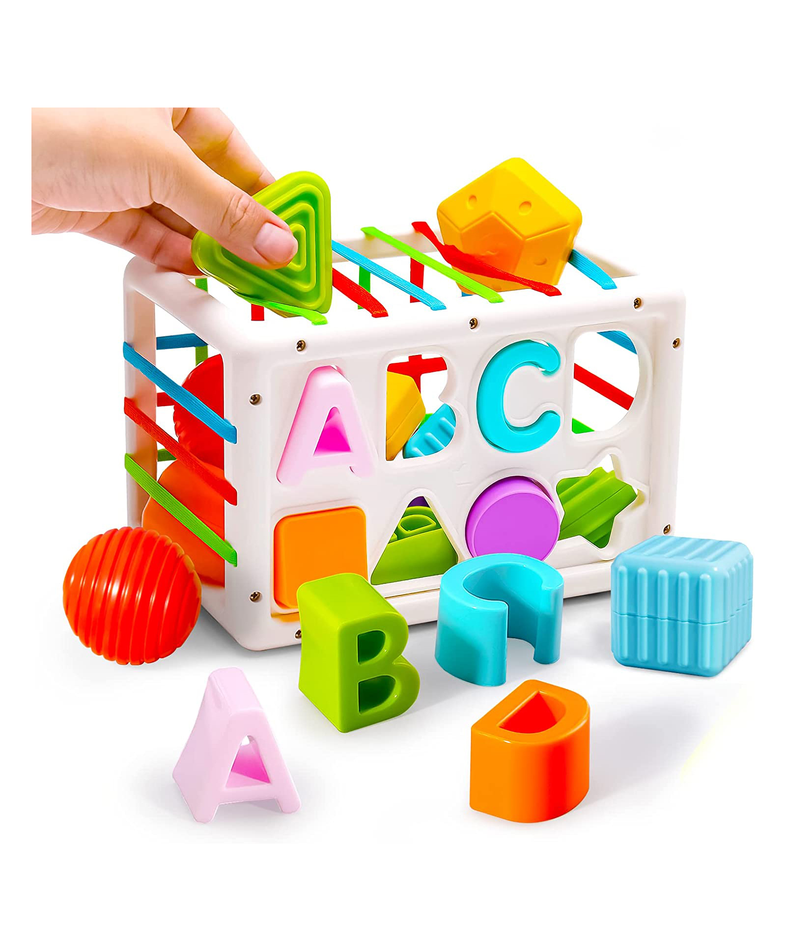 ADKD Shape Sorter Montessori Educational Toys for baby With 14 Blocks - Multicolor-image-4