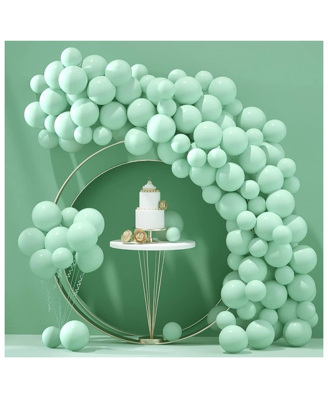 Bubble Trouble Pastel Colored Rubber Balloons Pastel Party Decorations Green -Pack Of 50-image-8