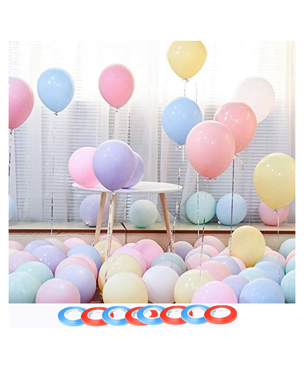 Bubble Trouble 10 Inch Pastel Colored Balloons Macaron Party Decorations Pack of 200 - Multicolour