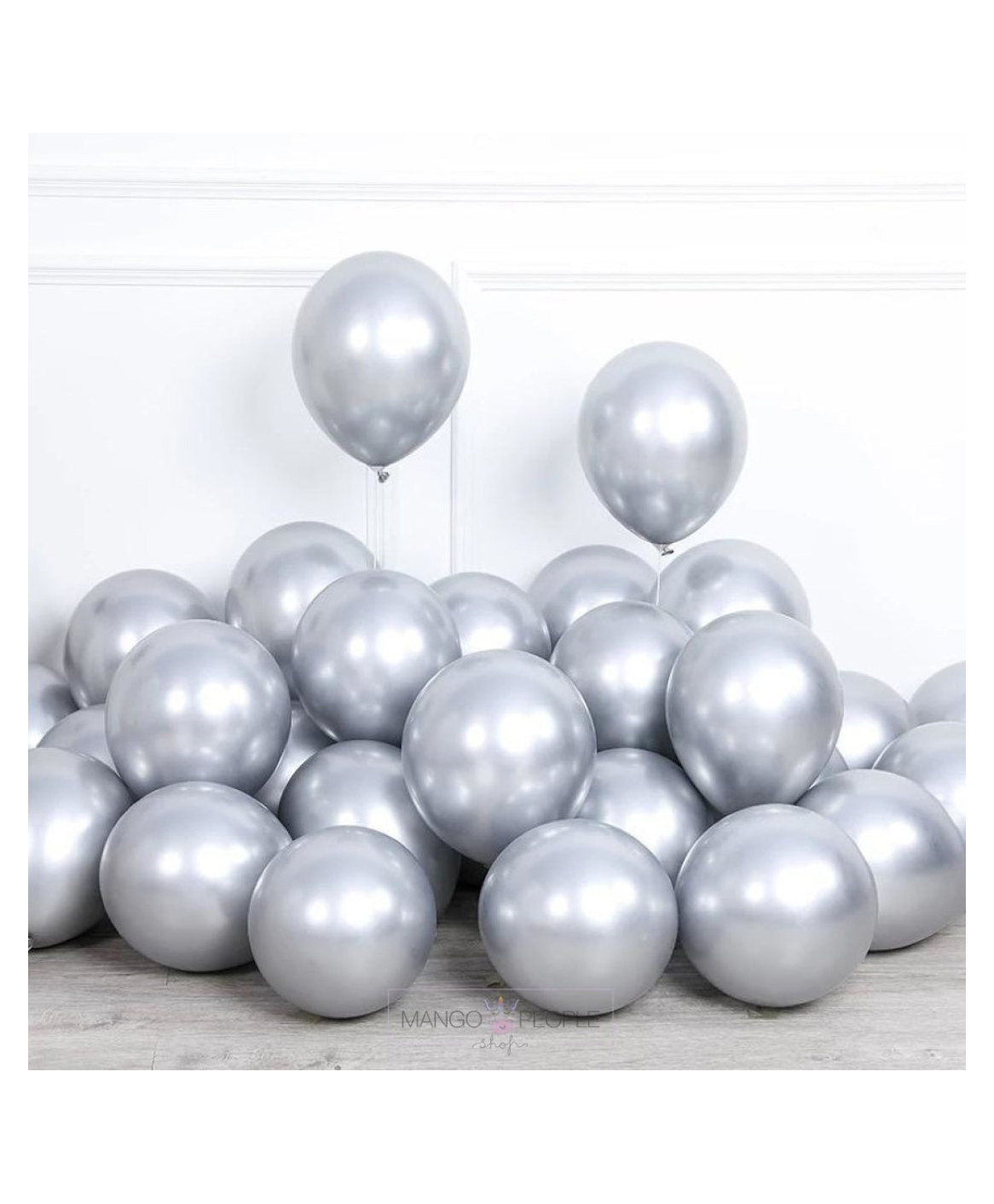 Bubble Trouble Silver Party Balloons For Decoration  - Pack Of 100-image-12