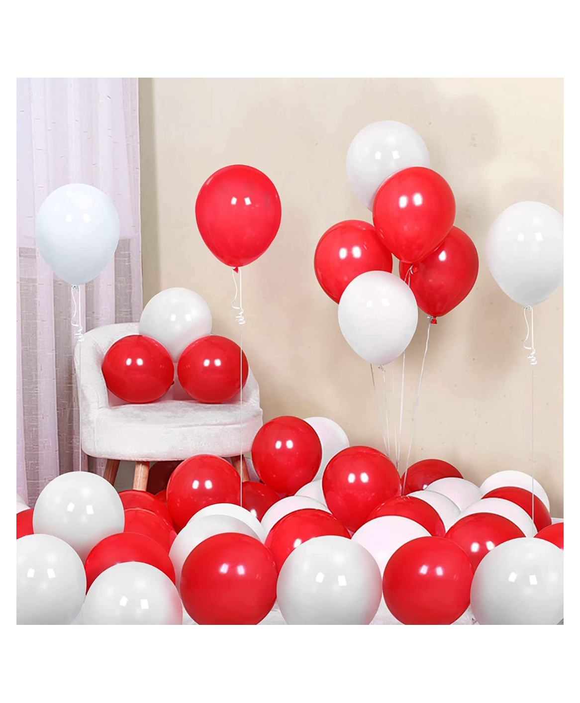Bubble Trouble Party Balloons For Decoration  With Glue Dots Roll And Balloon Curling Ribbons - Pack Of 100-image-35