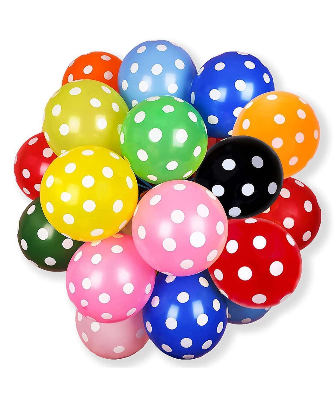 Bubble Trouble Polka Dot Printed Transparent Pack of 30 - Multicolor-image-17