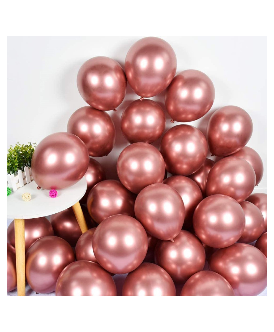 Bubble Trouble Rosegold Metallic Chrome Balloons With Shiny Surface For Birthdays - Pack of 30-picture-16