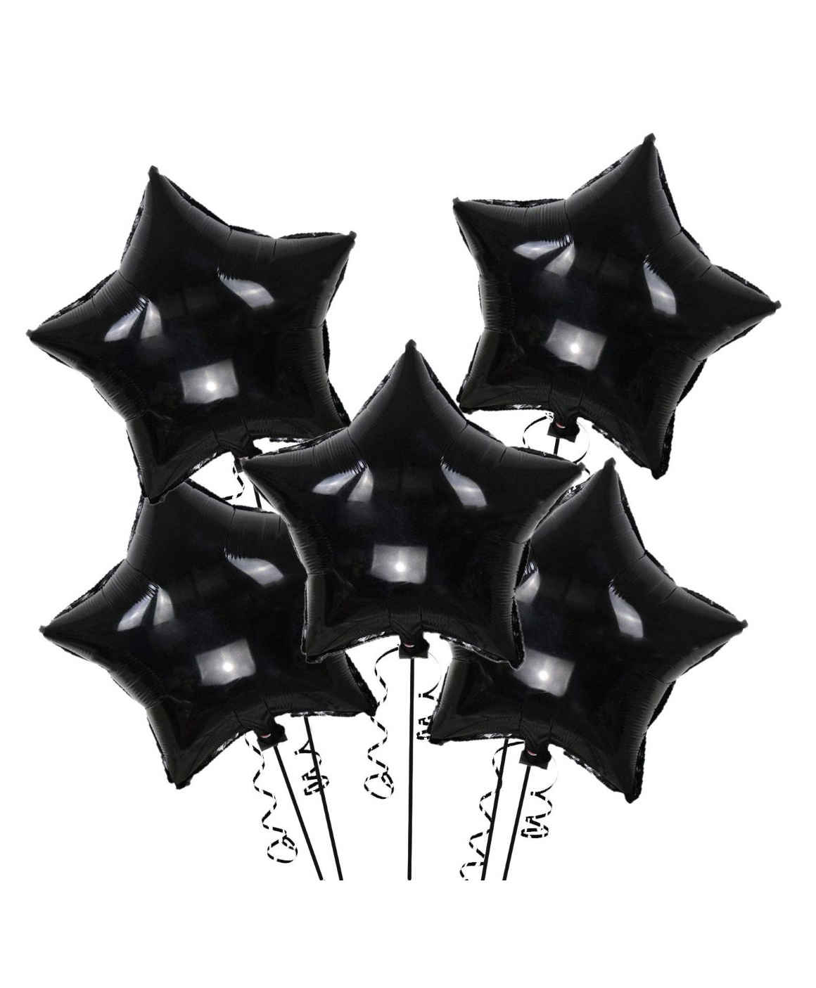 Bubble Trouble Star Shape Foil Balloon 18 Inches Balloon Black - Pack of 10-picture-16