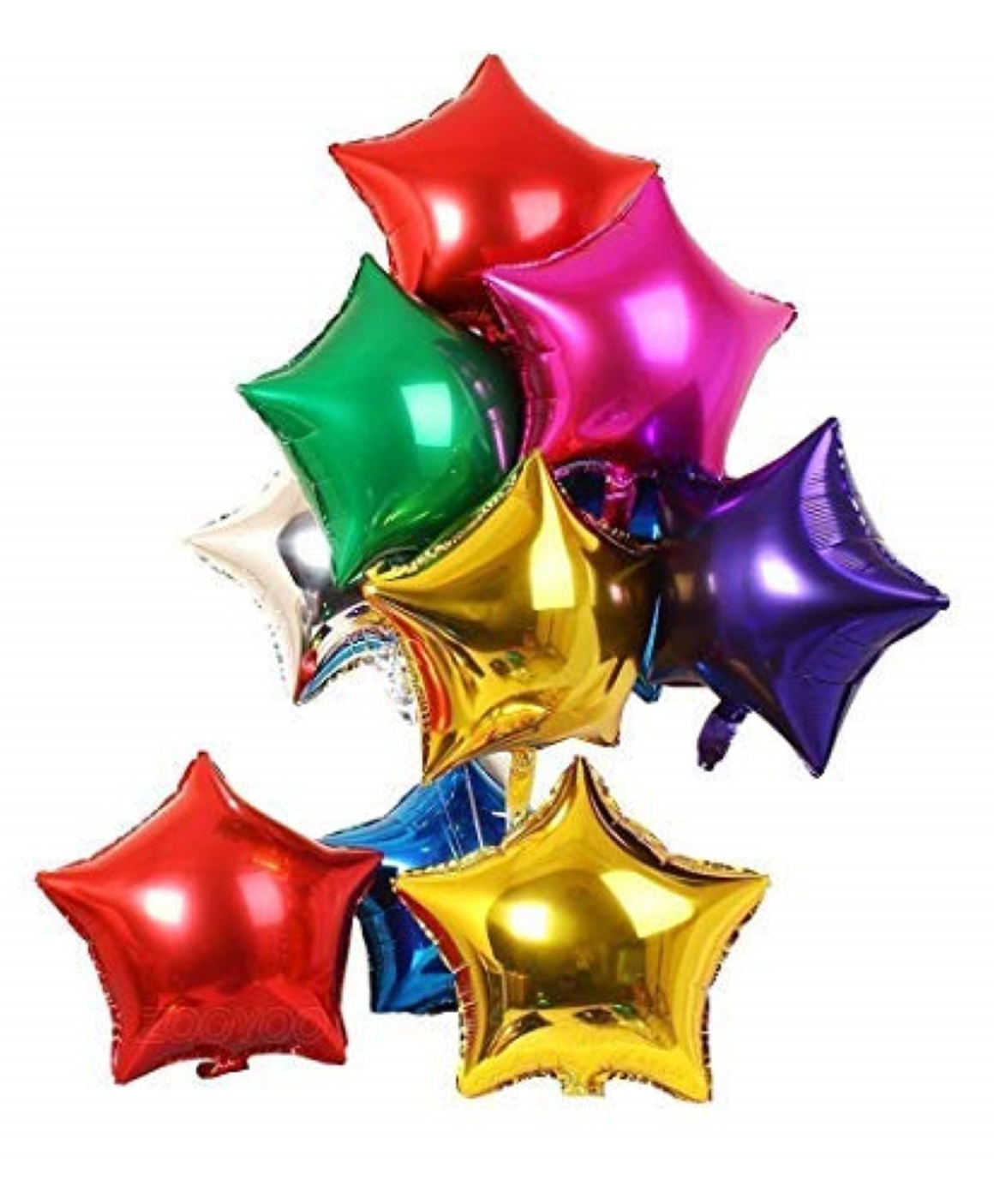 Bubble Trouble Star Shape Metallic Foil Balloon Multicolour - Pack of 5-image-12