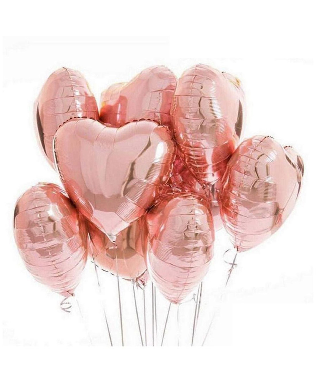 Bubble Trouble Heart Shape Foil Balloons 16 Inches Rose Gold - Pack of 5-image-38