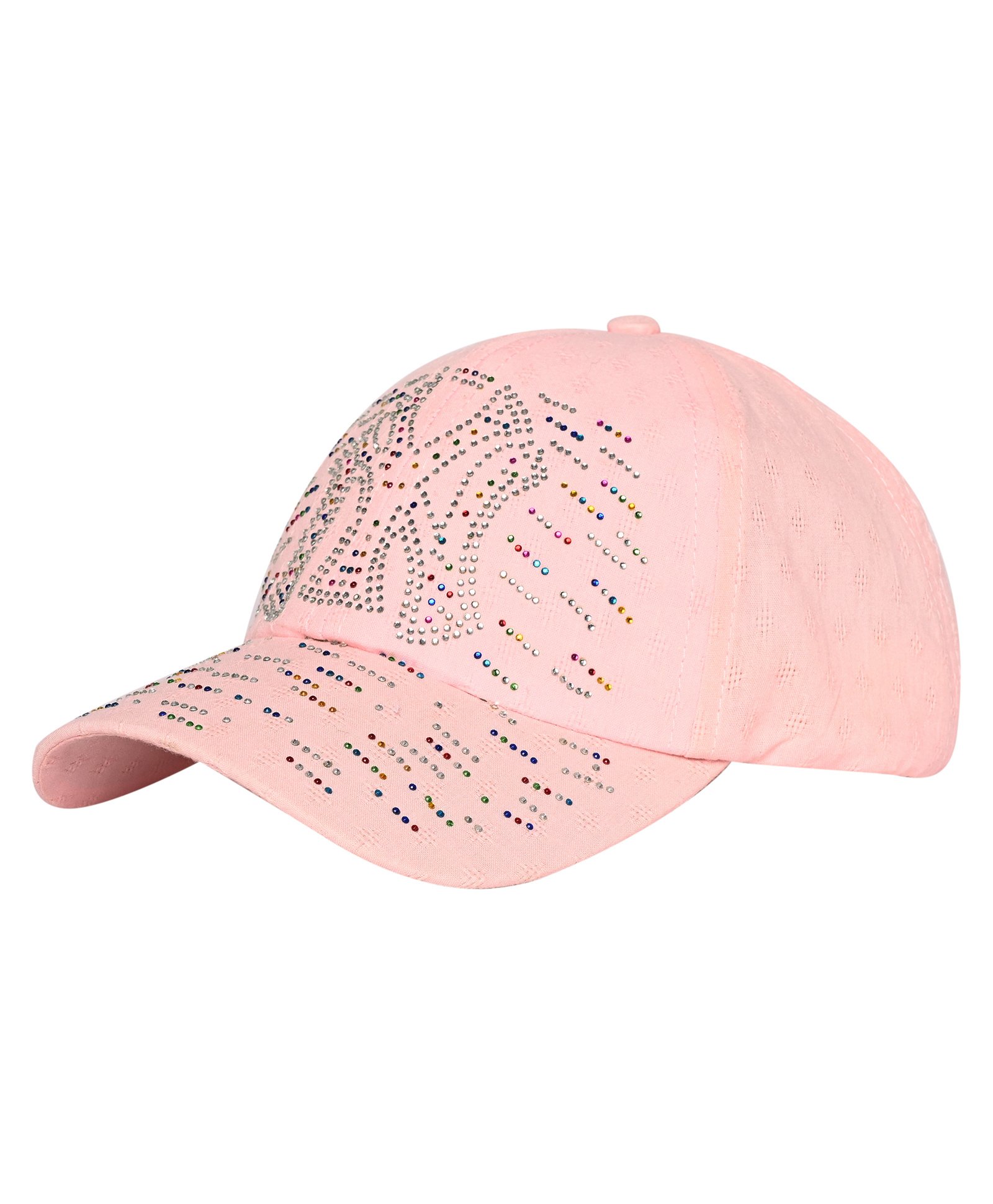 Kid-O-World NY Stone Embellished Cap - Peach-image-0