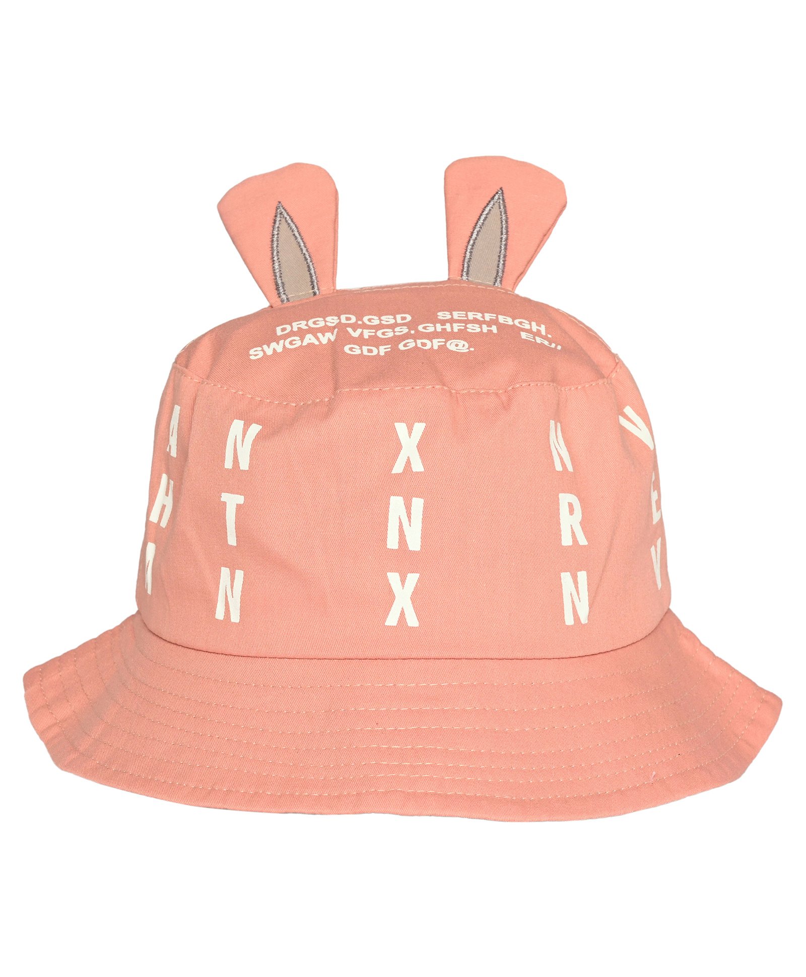 Kid-O-World Alphabet Printed Ears Applique Hat - Peach-image-31