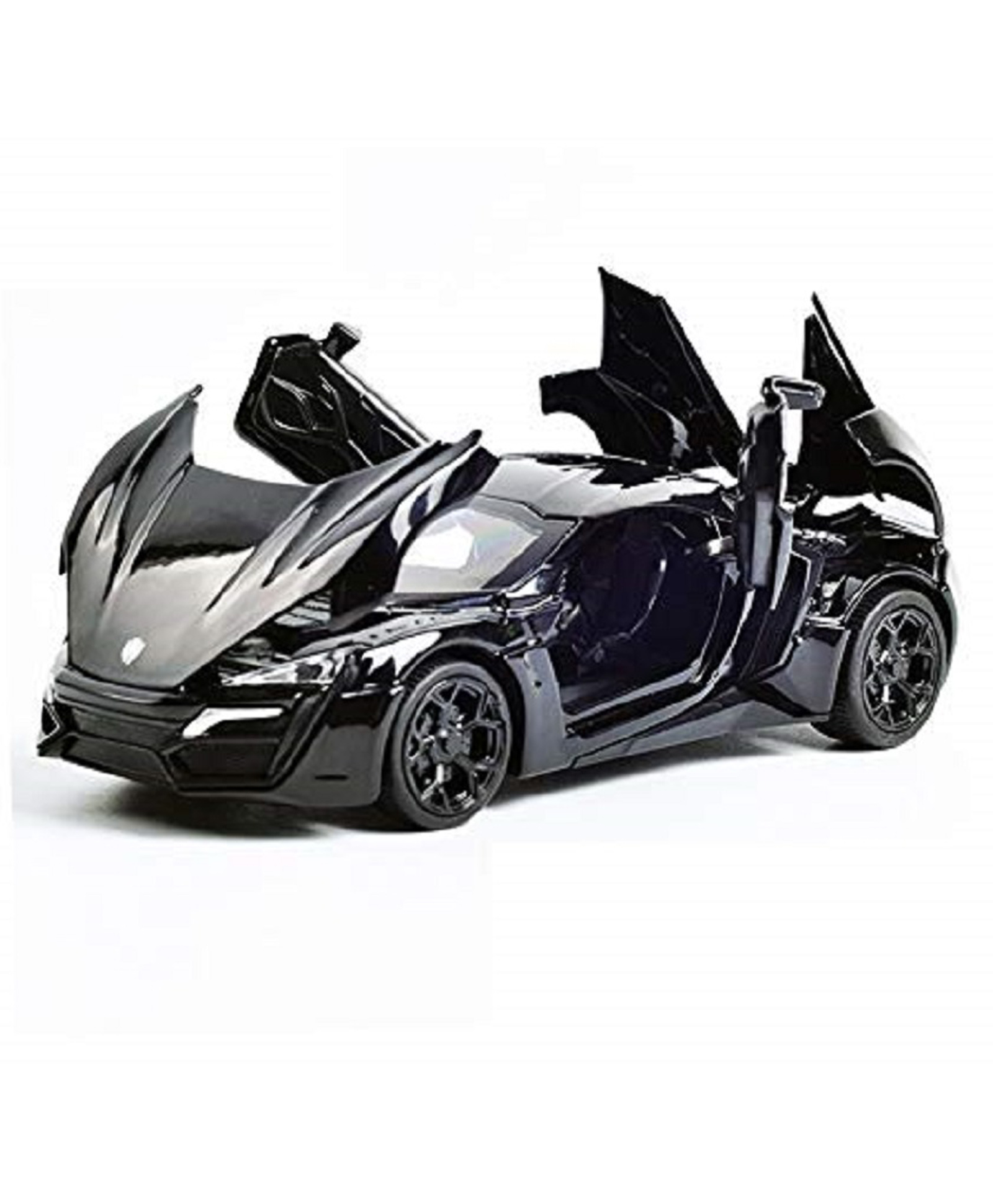 YAMAMA 1:32 Metal Lykan Hypersport Models Pull Back Alloy Diecast Car - Black-image-10