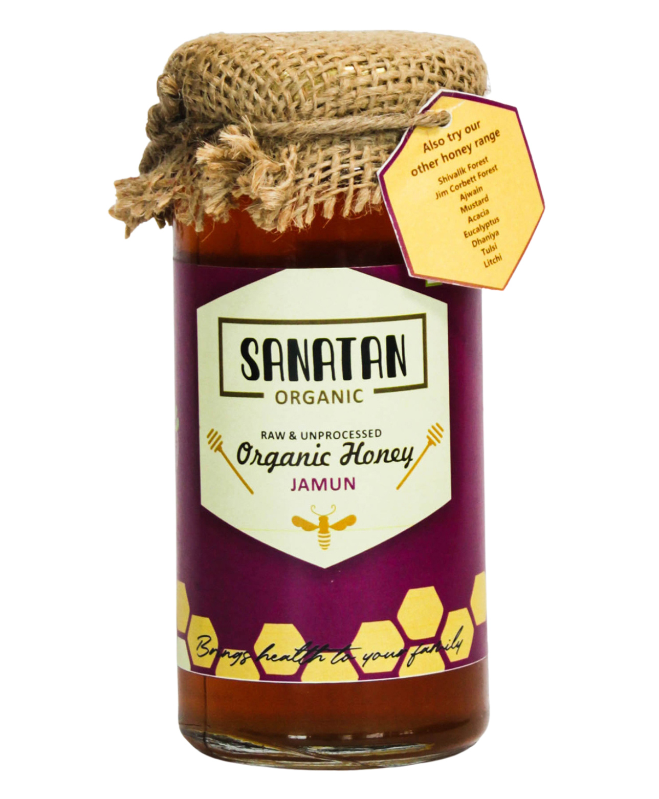 Sanatan Organic Mono Floral Jamun Honey Glass Bottle - 250 gm-image-8