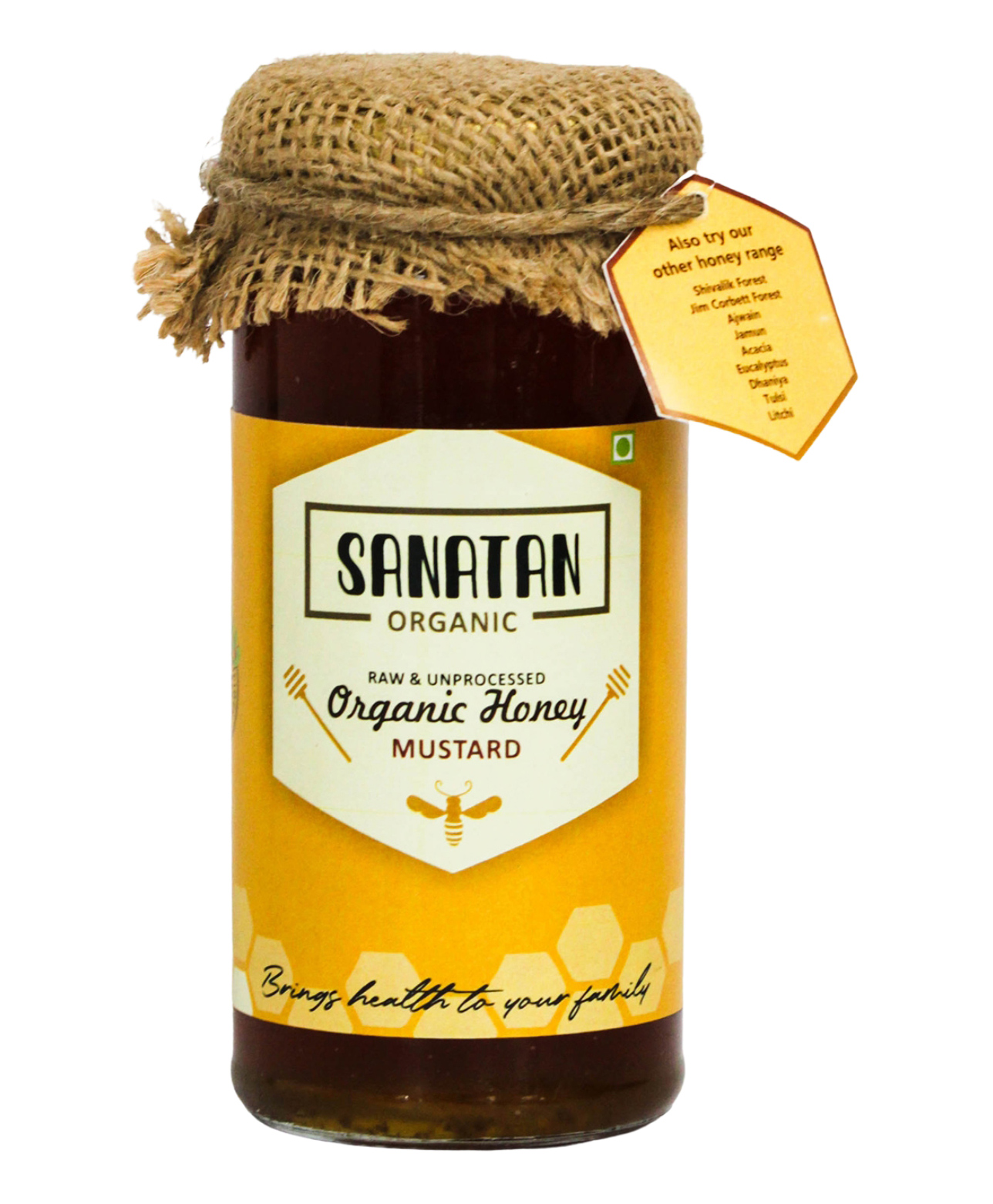 Sanatan Organic Mon Flora Mustard Honey Glass Bottle - 250 g-image-3