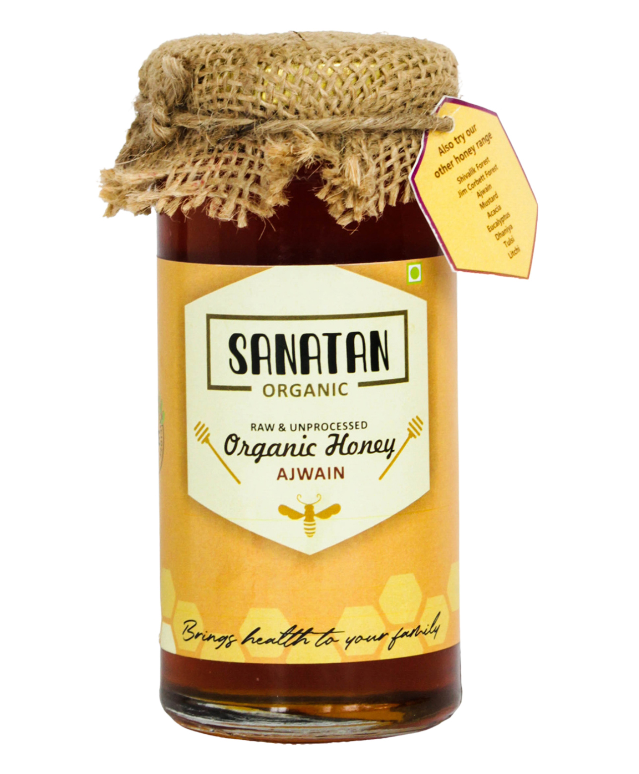 Sanatan Organic Mono Flora Ajwain Honey Glass Bottle - 250 g-picture-41
