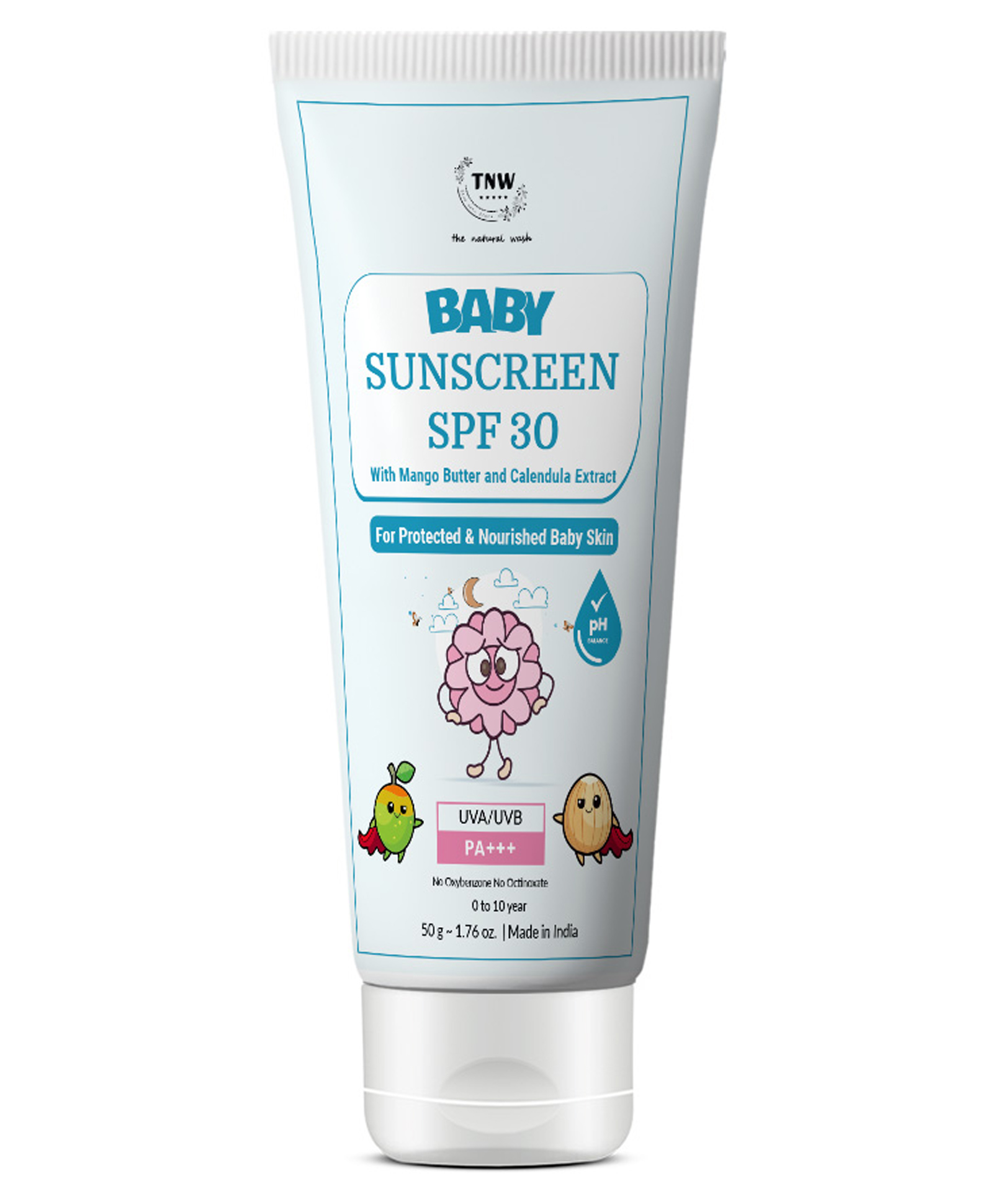 TNW The Natural Wash Baby Sunscreen with Calendula Extracts and Mango Butter Water Resistant Sun Protection - 50 g-image-27