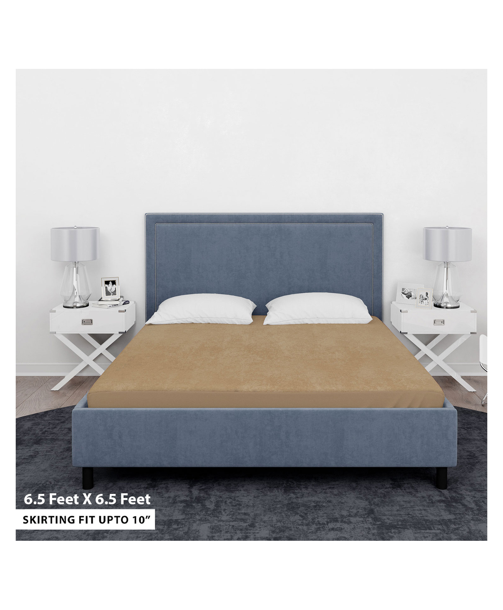 Sassoon Laika King Size Waterproof Mattress Protector -Beige-image-29
