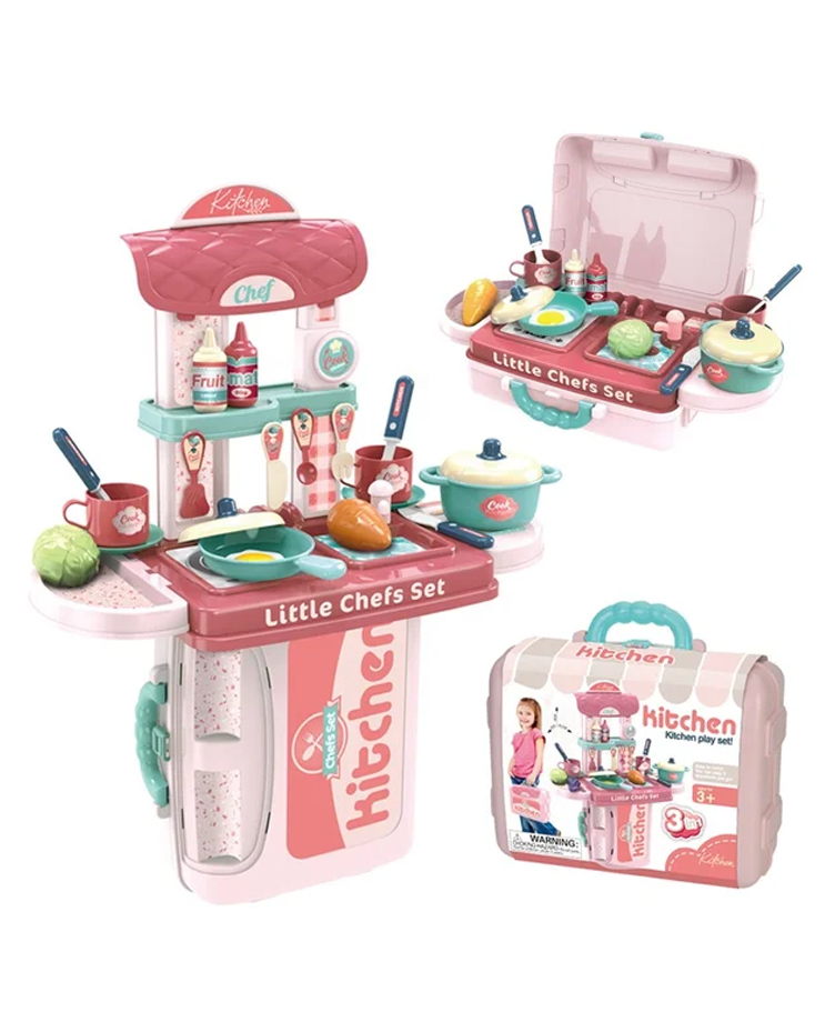 BitFeex Portable 3 in 1 Kitchen Set Toys - Pink-picture-21