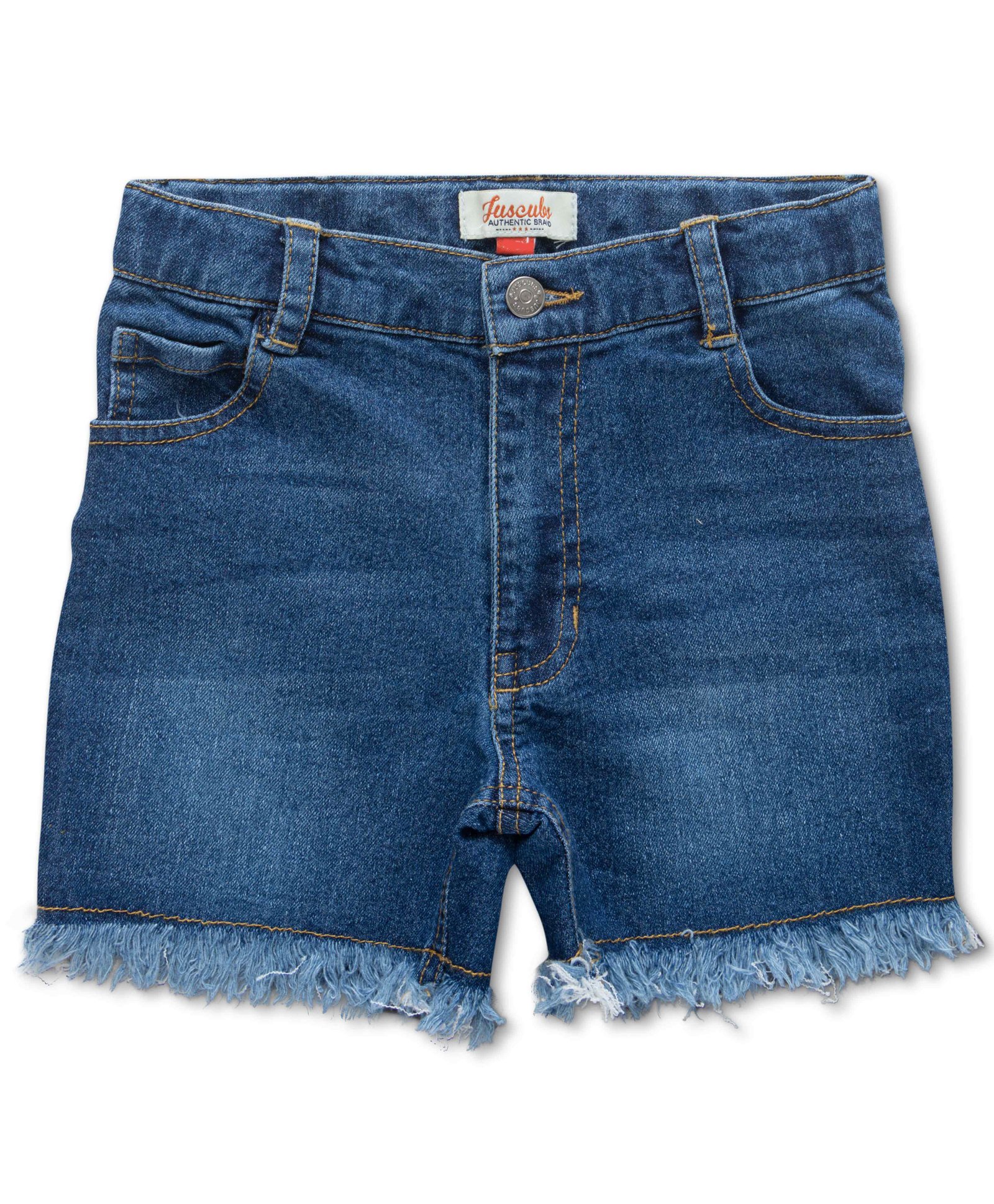 JusCubs Fringe Bottom Denim Solid Shorts - Blue-picture-28