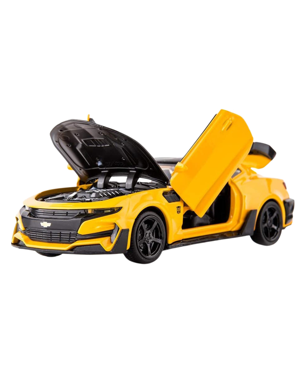 PLUSPOINT Die Cast Metal Pull Back Car with Door Openable Musical Sound & Light - Yellow-image-41