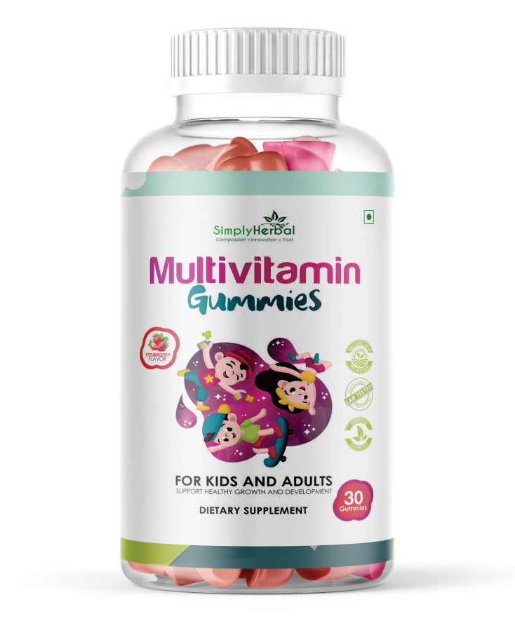 Simply Herbal Multivitamin Gummies with 16 Vitamins and Minerals for Growth - 30 Count-image-3