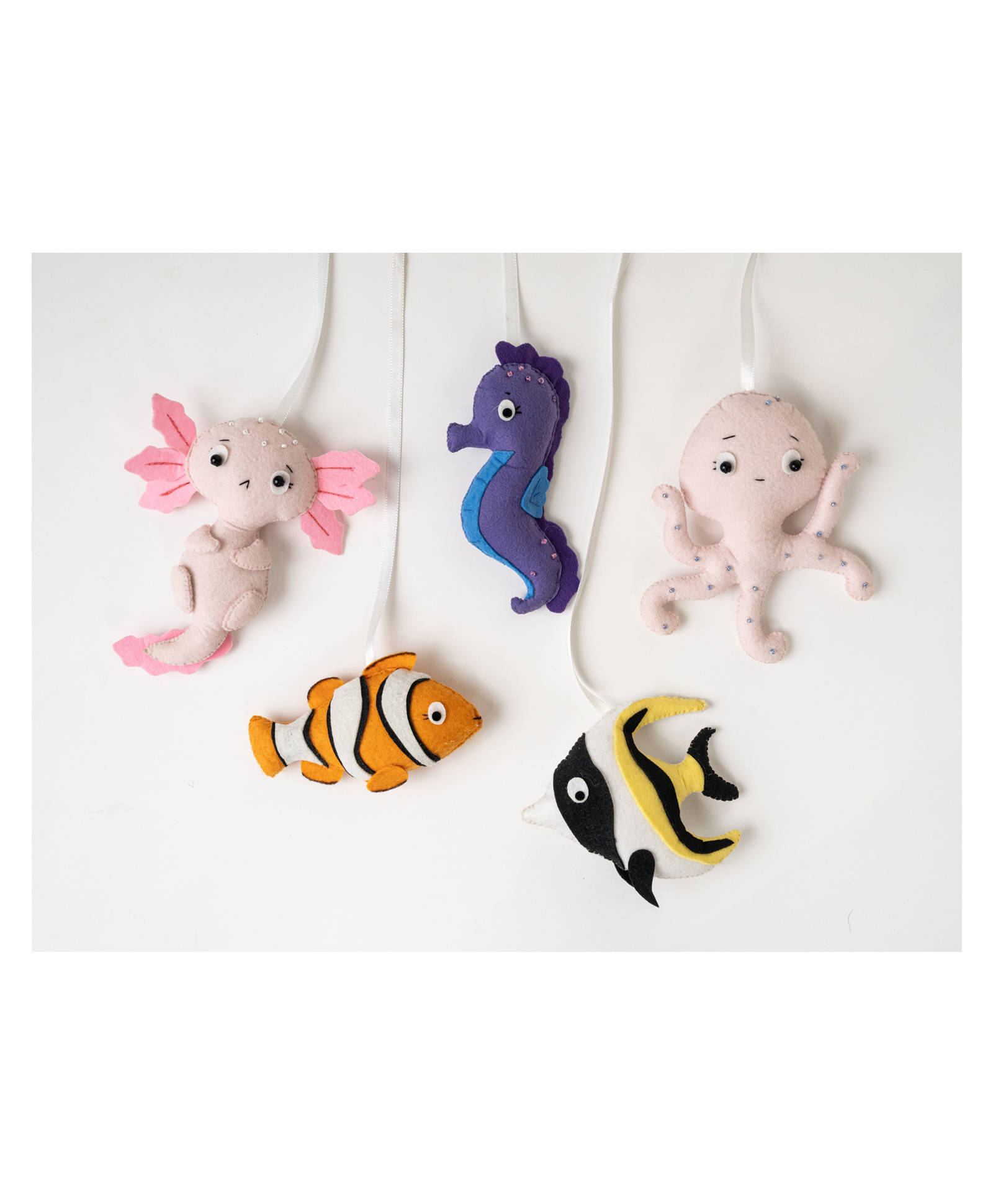 Rocking Potato Felt Ocean Theme  Hanging   Toy  for Stroller Pram Bassinet Crib Baby Gym  Set of 5 -Multicolor-image-19