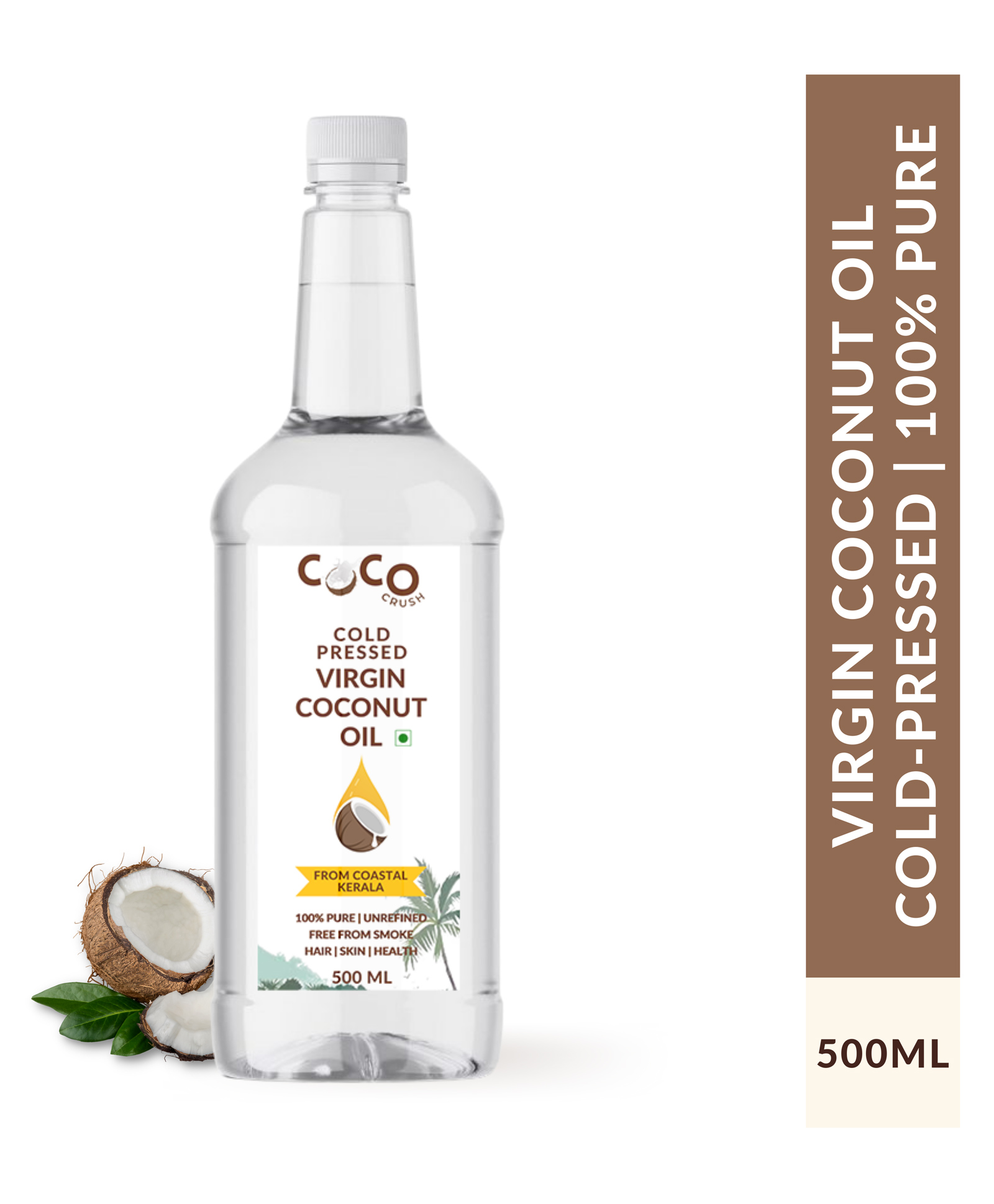 Coco Crush Cold Pressed Virgin Coconut Oil 100% Pure & Natural - 500 ml-picture-23