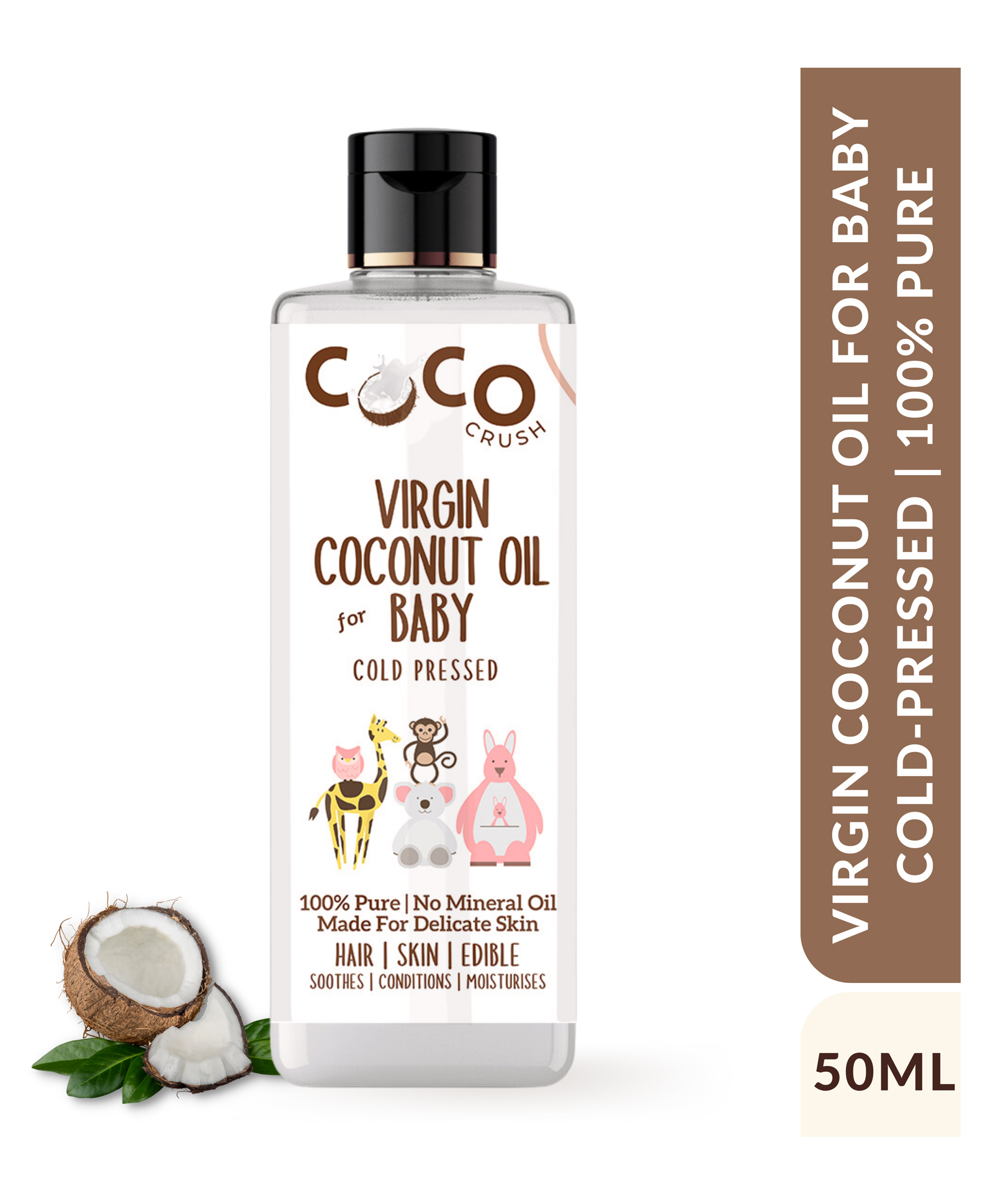 Coco Crush Cold Pressed Pure & Natural Virgin Coconut Oil - 50 ml-image-47
