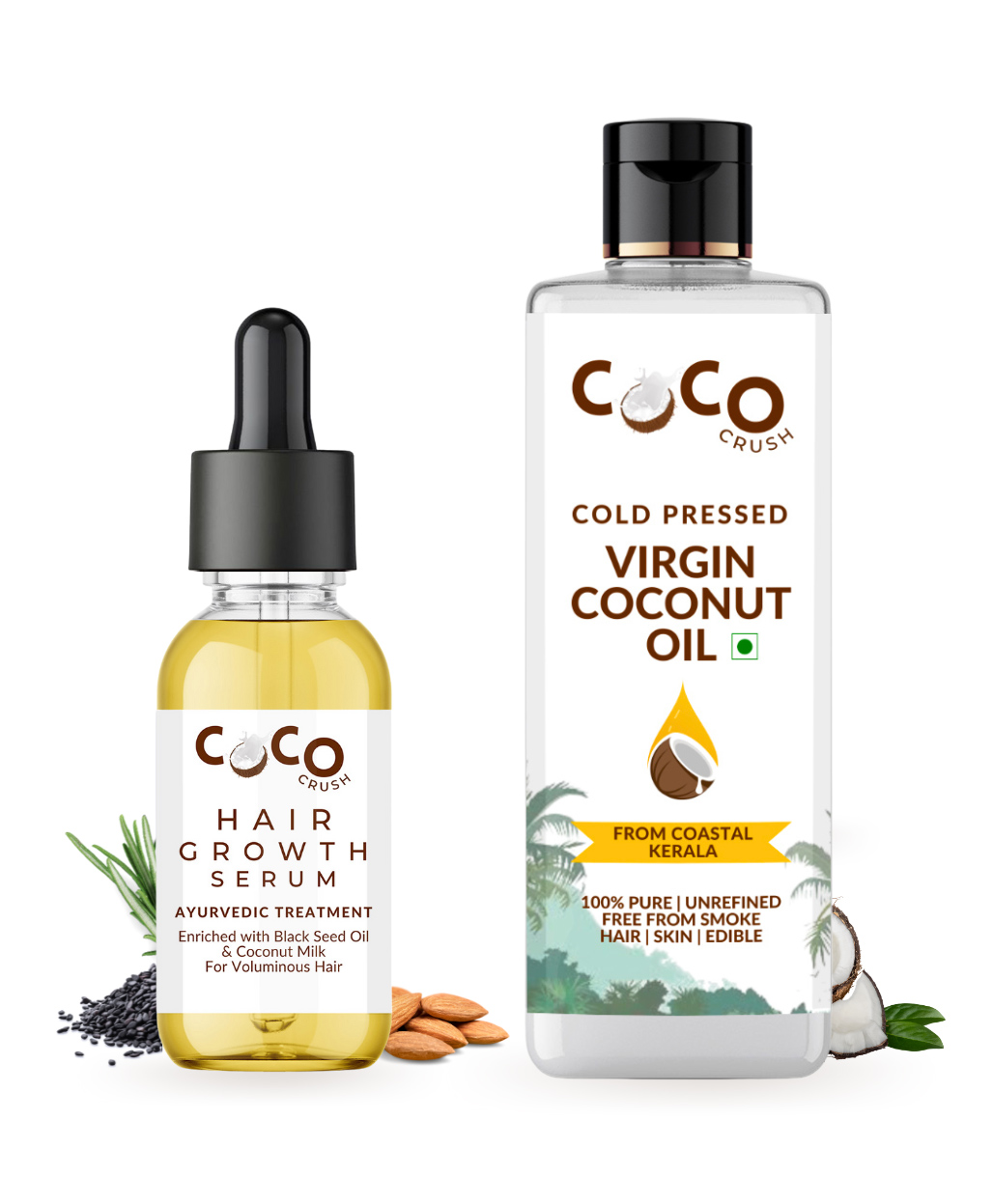 Coco Crush Virgin Coconut Oil & Hair Growth Serum with Rosemary Oil Pack of 2 - 115 ml-picture-14