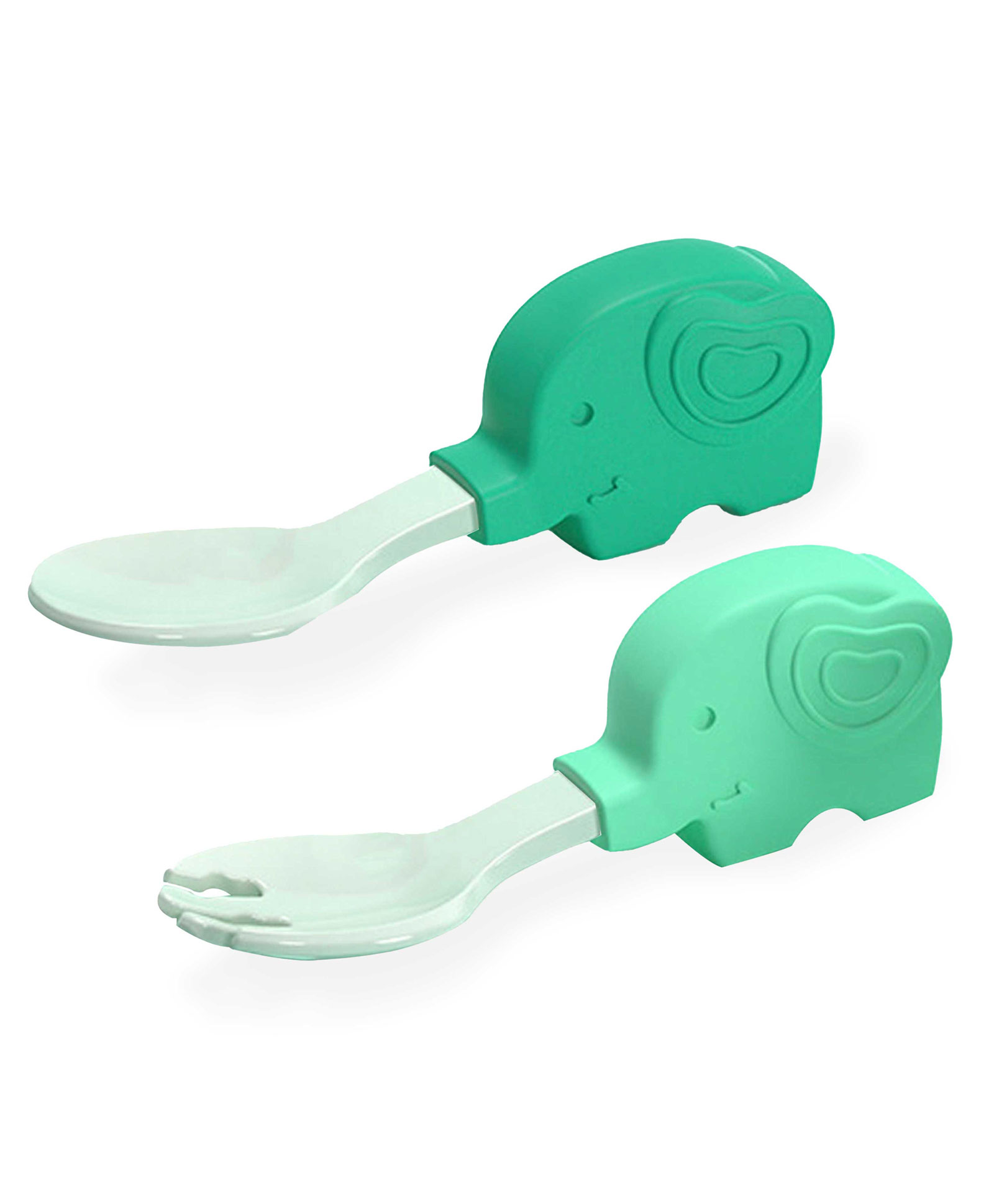 Bembika Baby Training Spoon Elephant Shape Spoon Baby Silicone Training Spoon For Baby - Green-picture-47