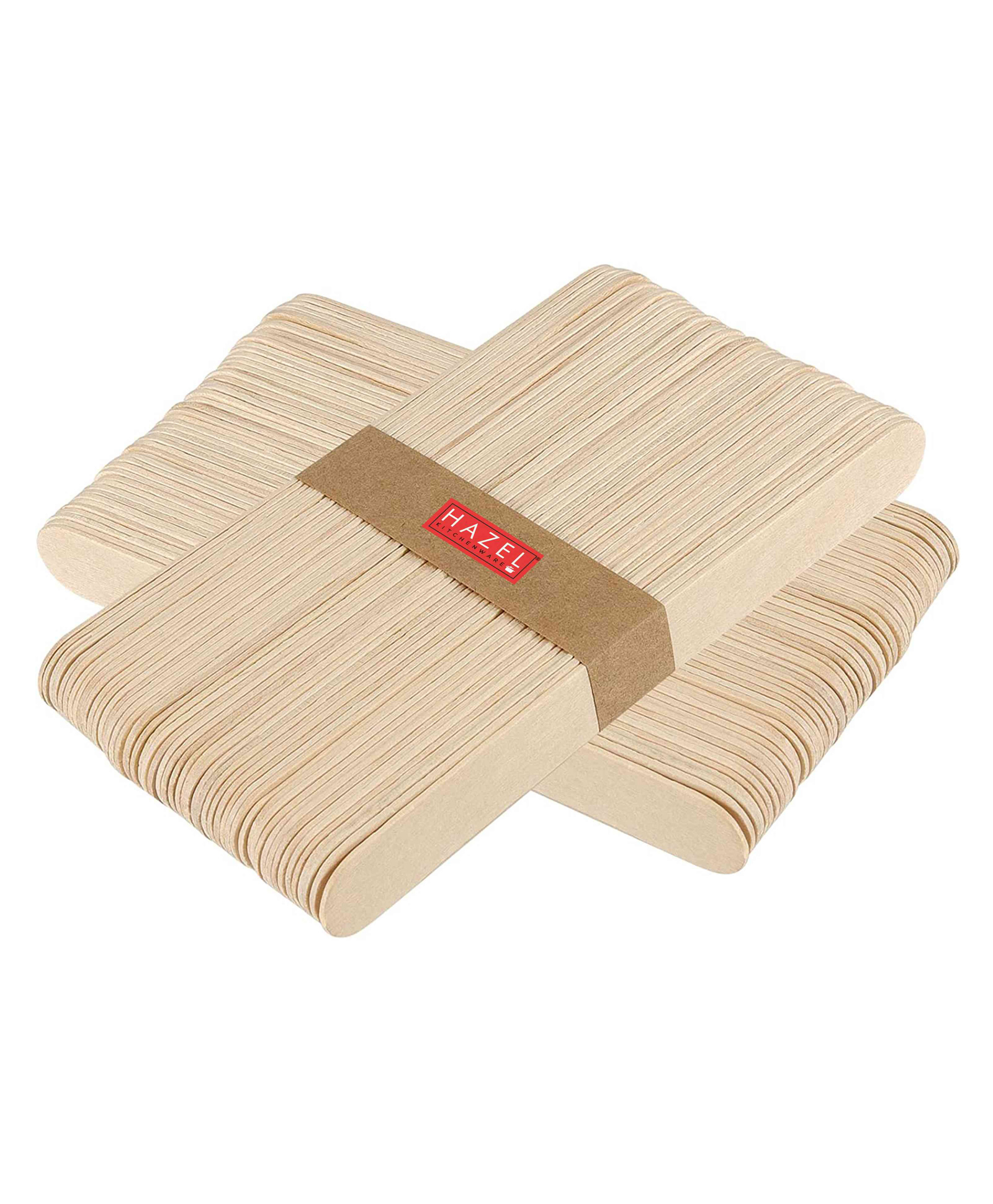 HAZEL Wooden Popsicle Ice Cream Sticks for Art & Crafts Pack of 120 - Beige-picture-13