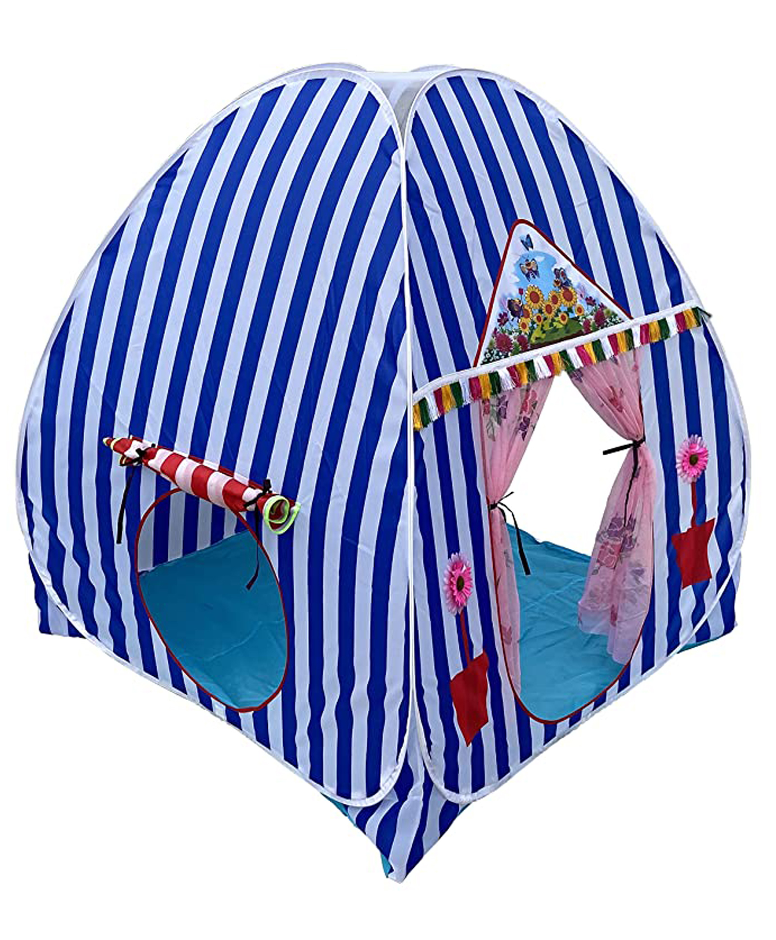 Homecute Foldable Popup Play House - Blue-White-picture-22