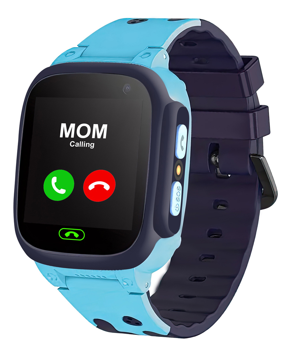 Spiky Calling SOS GPS Tracking Camera Smartwatch - Blue