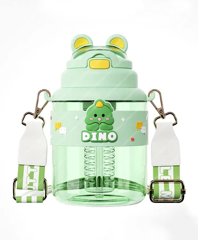 FunBlast Dinosaur themed Cute Water Bottle with Sipper Green  1100 ml-image-49