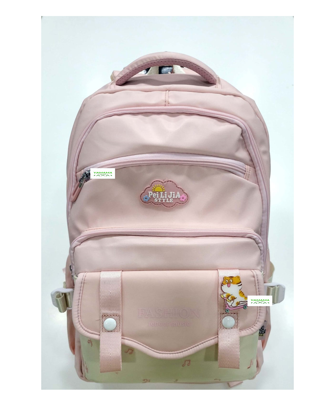 Yamama High Quality Durable Fabric Casual Multipurpose Backpack for School Pink - Height 18 Inches-image-6