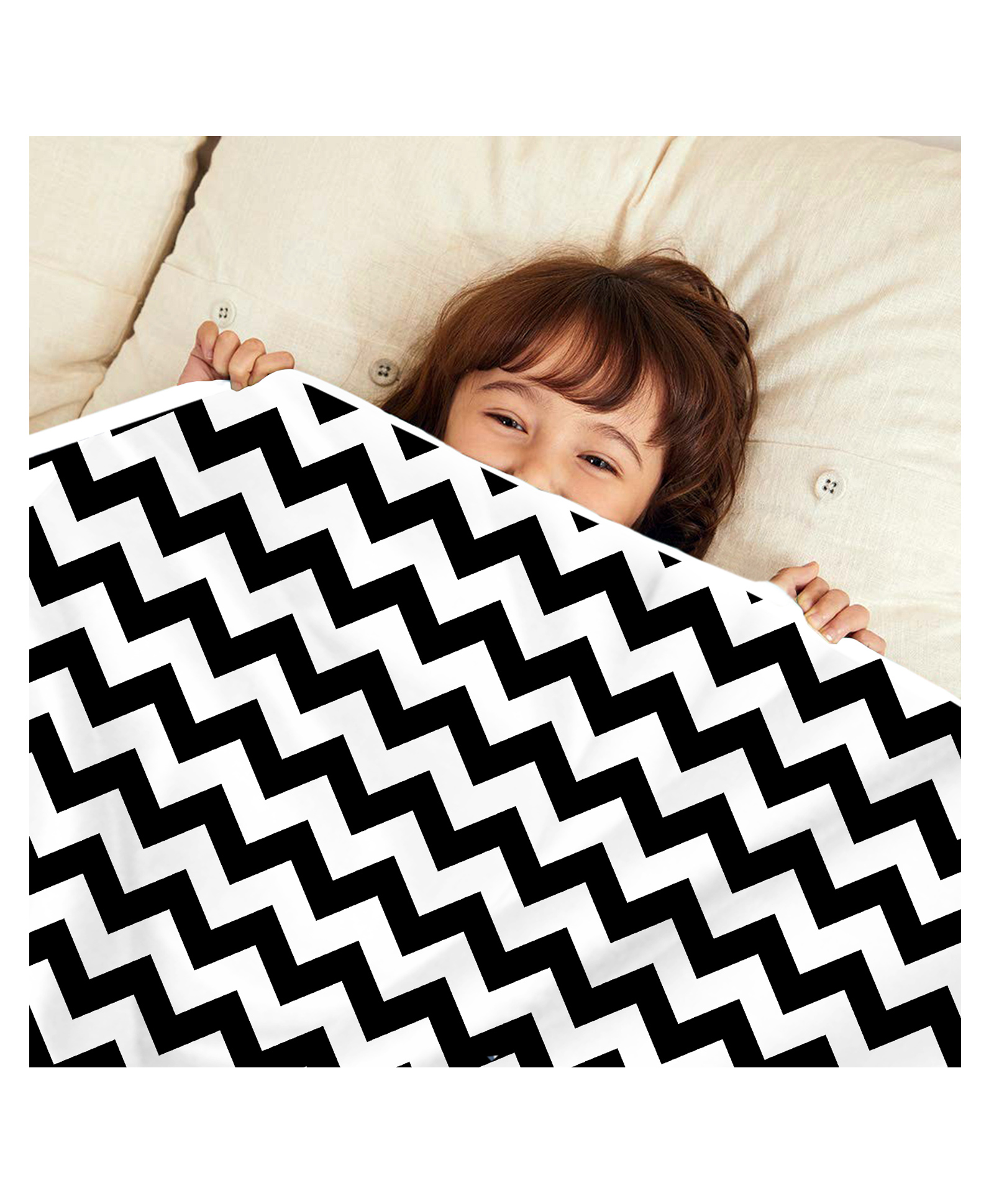 Divine Casa Cotton Dohar Blanket For Toddler Upto 4 Years - Black & White-image-46