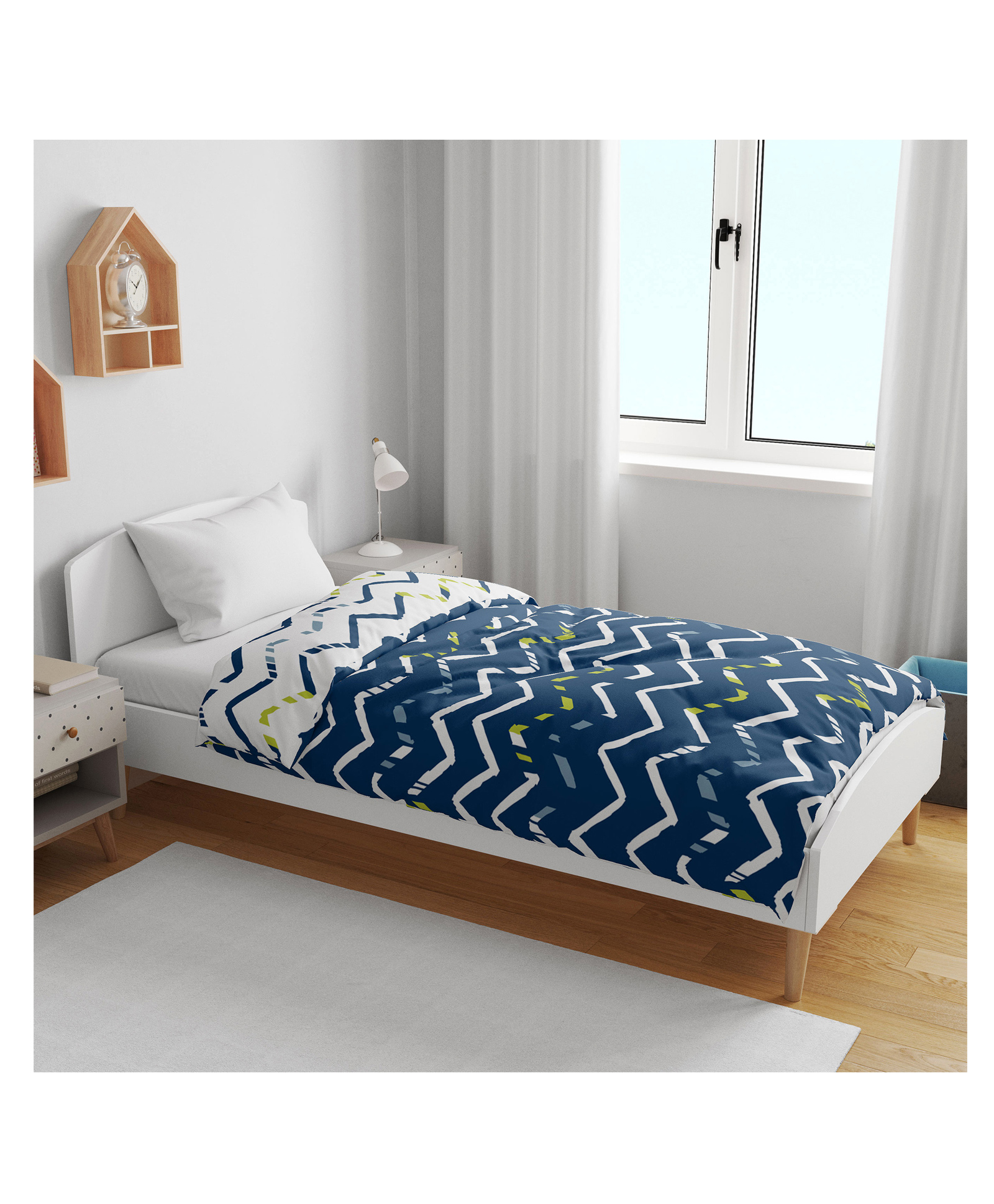 Divine Casa Micro Polyester Dohar Blanket For Toddler Upto 4 Years - Blue-image-9