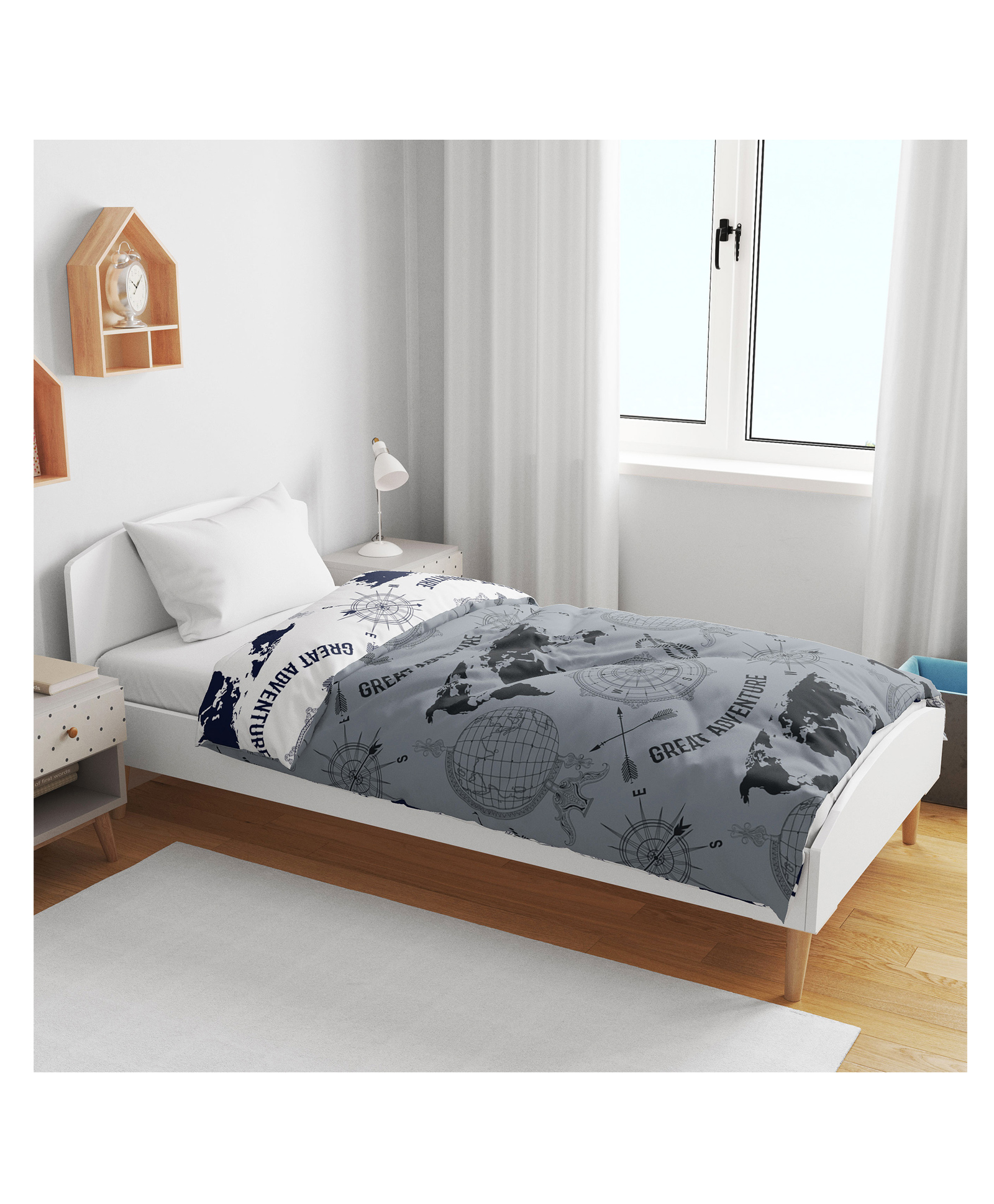 Divine Casa Micro Dohar Blanket For Toddler Upto 4 Years - Black & Grey-image-5