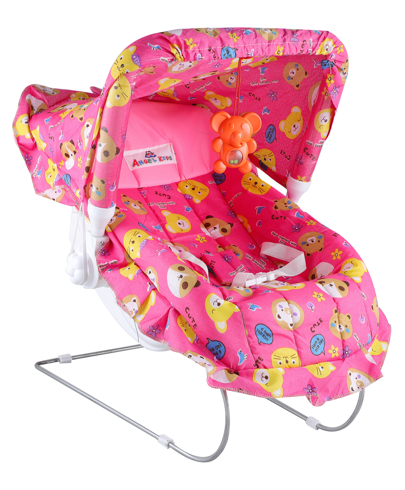 Joyride Multipurpose Carry Cot With Mosquito Net Bouncer - Pink