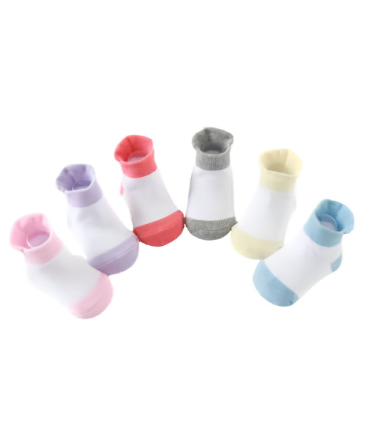 MOMISY Cotton Ankle Length Anti Skid Socks Pack of 6 - Multicolor-picture-36