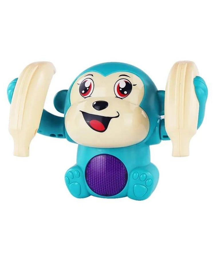 AKN TOYS Dancing Monkey Musical Toy for Kids Baby Spinning Rolling Doll Tumble Toy with Voice Control Musical Light and Sound Effects- Multicolor-picture-11