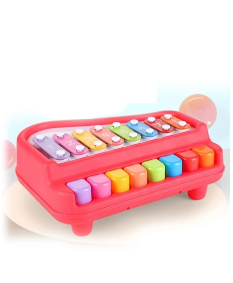 AKN TOYS 2 in 1 Musical Melody & Educational Piano Xylophone Musical Instruments with 8 Keys - Multicolor-picture-47
